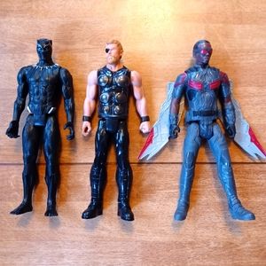 Marvel titan hero series black panther, marvel avengers Thor, falcon